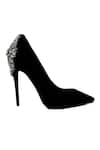 Buy_ELLEGANTI_Black Embellished Eternity Pointed Toe Heels _Online_at_Aza_Fashions