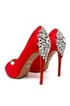 Shop_ELLEGANTI_Red Embellished Eternity Heels _at_Aza_Fashions