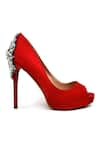 Buy_ELLEGANTI_Red Embellished Eternity Heels _Online_at_Aza_Fashions