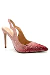 Buy_ELLEGANTI_Pink Embellished Fade Ombre Heels _at_Aza_Fashions