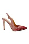 Shop_ELLEGANTI_Pink Embellished Fade Ombre Heels _at_Aza_Fashions