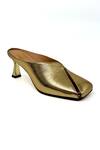 Shop_ELLEGANTI_Gold Malkin Mule Calf Leather Heels _at_Aza_Fashions