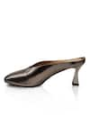 Shop_ELLEGANTI_Brown Malkin Textured Mule Calf Leather Heels _at_Aza_Fashions