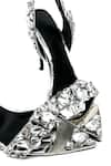 ELLEGANTI_Silver Embellished The Naomi Crystal Heels _Online_at_Aza_Fashions