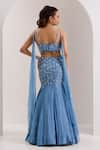 Shop_Silky Bindra_Blue Organza Embellished Crystal Nyla Vine Mermaid Lehenga With Blouse _at_Aza_Fashions