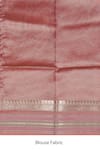 Zal From Benaras_Pink Pure Tissue Silk Woven Chevron Border Saree With Unstitched Blouse Piece _Online_at_Aza_Fashions