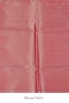 Zal From Benaras_Pink Kora Organza Silk Saree With Unstitched Blouse Piece _Online_at_Aza_Fashions