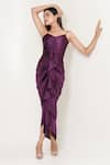 Shop_ITSISH_Purple Italian Satin Sweetheart Adrianna Draped Dress _at_Aza_Fashions