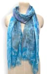 Buy_Pashma_Purple Paisley Pattern Gradient Scarf _at_Aza_Fashions