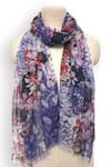 Buy_Pashma_Purple Floral Abstract Silk Cashmere Scarf _at_Aza_Fashions