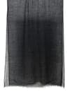 Pashma_Black Plain Silk Cashmere Scarf _Online_at_Aza_Fashions