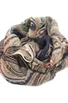 Shop_Pashma_Green Paisley Swirl Pattern Scarf _Online_at_Aza_Fashions