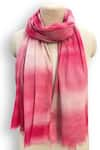 Buy_Pashma_Pink Contemporary Silk Cashmere Scarf _at_Aza_Fashions