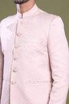 Aryavir Malhotra_Pink Bandhgala And Pant Blend Lining Embroidery Scallop With _at_Aza_Fashions