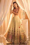 Alaya Advani_Cream Lehenga And Blouse Silk Applique Embroidered Floral Hand Work Set _Online_at_Aza_Fashions