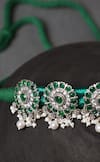 Shop_Mero Jewellery_Green Onyx Embellished Bahar Choker _at_Aza_Fashions