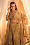 Shop_Alaya Advani_Beige Silk Hand Work Zari Sweetheart Lehenga Blouse Set _Online_at_Aza_Fashions