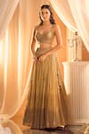 Buy_Alaya Advani_Beige Silk Hand Work Zari Sweetheart Lehenga Blouse Set 