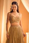 Shop_Alaya Advani_Beige Silk Hand Work Zari Sweetheart Lehenga Blouse Set 