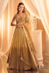 Buy_Alaya Advani_Beige Silk Hand Work Zari Sweetheart Lehenga Blouse Set _Online