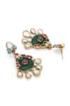 Buy_Curio Cottage_Multi Color Stone Meira Parrot Carved Embellished Earrings _Online_at_Aza_Fashions