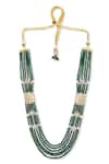 Curio Cottage_Green Stones Heritage Layered Long Necklace _Online_at_Aza_Fashions