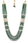 Buy_Curio Cottage_Green Stones Heritage Layered Long Necklace _Online_at_Aza_Fashions