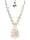 Buy_Curio Cottage_White Pearl Nizami Studded Jadau Necklace Set _Online_at_Aza_Fashions