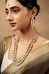 Buy_Curio Cottage_Gold Plated Kundan Embellished Layered Necklace Set _at_Aza_Fashions