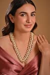 Buy_Raga Baubles_Gold Plated Pearl Kundan Layered Necklace _at_Aza_Fashions