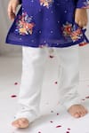 Buy_Mr Brat_Purple Kurta Muslin Printed Big Floral Set _Online_at_Aza_Fashions