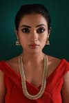 Shop_Zaza By Somya_Gold Plated Stone Celestial Beauty Temple Carved Necklace Set _Online_at_Aza_Fashions