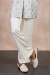 Shop_Arjan Dugal_Ivory Chanderi Silk Embroidery Mosaic Flora Kurta With Pant _Online_at_Aza_Fashions