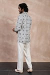 Shop_Arjan Dugal_Ivory Chanderi Silk Embroidery Folklore Bloom Kurta With Pant _at_Aza_Fashions