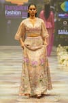 Buy_Rahul Singh_Gold Chanderi Silk Hand Embroidered Thread Resham Bridal Lehenga And Blouse Set _at_Aza_Fashions