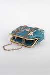 Buy_Vareli Bafna_Blue Embroidery Shehazadi Clutch _Online_at_Aza_Fashions
