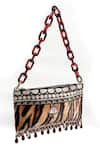 Shop_The Garnish Company_Brown Printed Sher Animal Bag _at_Aza_Fashions