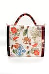 Shop_The Garnish Company_Cream Printed Nyoka Blossom Bag _at_Aza_Fashions