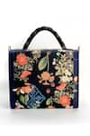 Shop_The Garnish Company_Black Printed Nyoka Garden Bag _at_Aza_Fashions