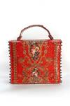 Shop_The Garnish Company_Red Bead Tindra Floral Print Sling Bag _at_Aza_Fashions