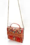 The Garnish Company_Red Bead Tindra Floral Print Sling Bag _Online_at_Aza_Fashions