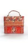 Buy_The Garnish Company_Red Bead Tindra Floral Print Sling Bag _Online_at_Aza_Fashions