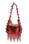 Shop_The Garnish Company_Red Bead Anais Sequin Work Potli _at_Aza_Fashions