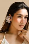 KrutiArts_Purple Embroidery Matira Ear Cuffs _at_Aza_Fashions