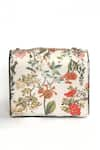 Shop_The Garnish Company_Cream Bead Ocala Botanical Print Sling Bag _at_Aza_Fashions