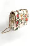 The Garnish Company_Cream Bead Ocala Botanical Print Sling Bag _Online_at_Aza_Fashions