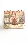 The Garnish Company_Cream Bead Sequoia Monkey In A Monument Print Bag _Online_at_Aza_Fashions