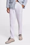 Shop_Terra Luna_White Handloom Cotton Twill Crux Pant _at_Aza_Fashions