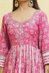 Buy Samyukta Singhania Pink Cotton, Organza Gota Patti Sweetheart Neck Embroidered Anarkali Pant Set Online at Aza Fashions Buy_Samyukta Singhania_Pink Cotton, Organza Gota Patti Sweetheart Neck Embroidered Anarkali Pant Set _Online_at_Aza_Fashions