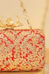 Shop_AMYRA_Red Embroidered Vanya Clutch _Online_at_Aza_Fashions